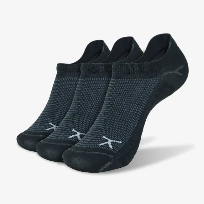 AdaptSoc Pro No Show 3-Pack - Black